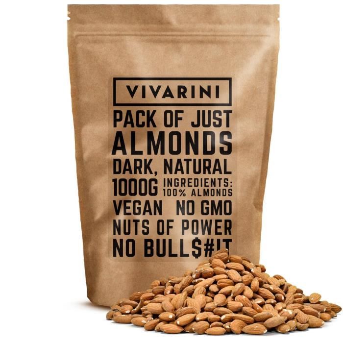 Amandes Decortiquees Vivarini Naturelles Entières Non salées Premium 1 kg