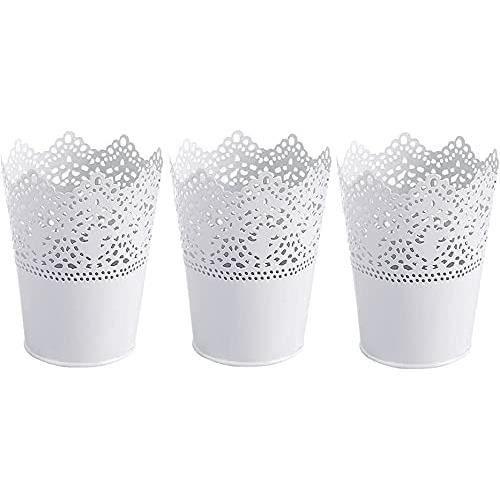 3pcs pot de fleurs vase pot à crayons pot pen rangement organisateur de bureau maquillage holder, pots à crayons en plastique 370