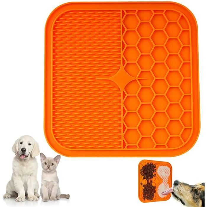 Tapis de Lèche Chien, Tapis de Léchage,Tapis Lent Distributeur Chien,Tapis à Lécher pour Chien,Chien Lick Pad,Tapis à Lécher en Sili