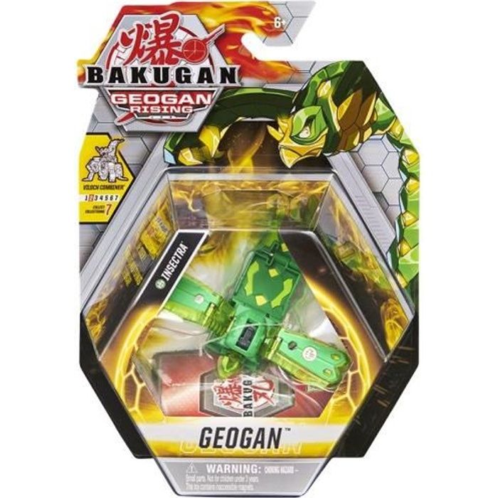 Bakugan Geogan Rising : Insectra + Carte - Geogan Vert - Figurine