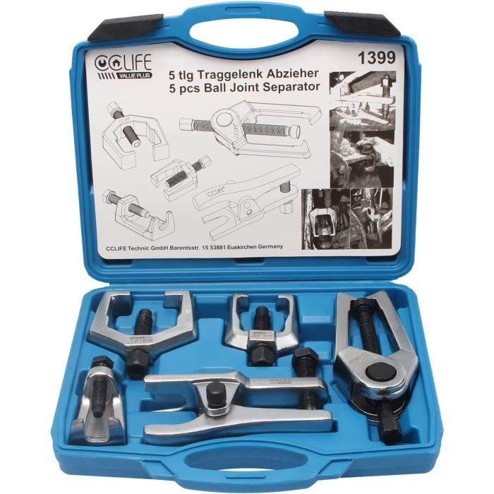 CCLIFE 5 pieces kit arrache rotule pour triangle de suspension Extracteur de rotule universel