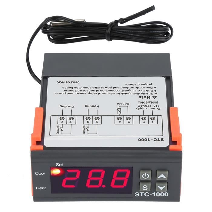 Cikonielf thermostat Régulateur de température électronique capteur de température numérique