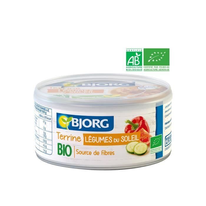 BJORG Terrine Végétale légumes du Soleil Bio 125g