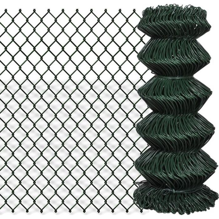 Grillage Vert 0,8 x 25 m en PVC idéale pour Clôture jardins d'animaux Haute qualité Durable
