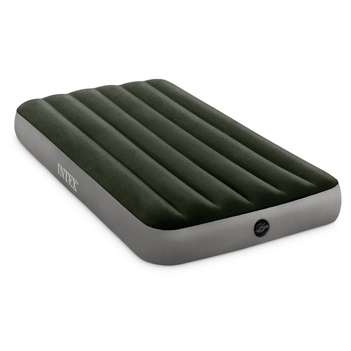 Matelas gonflable Intex Downy Prestige 1 personne + gonfleur à piles 191 x 99 x 25 cm