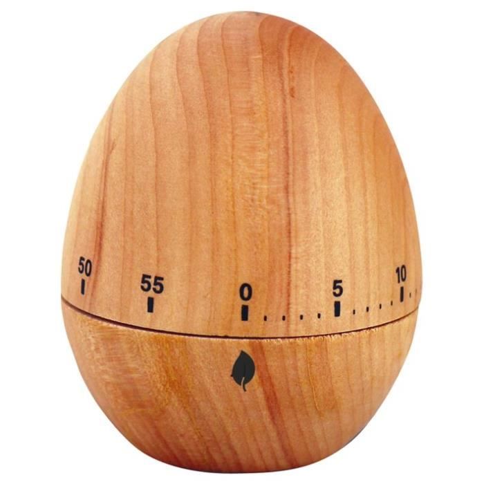 LITTLE BALANCE - Minuteur œuf bois naturel 60 mn Happy Time