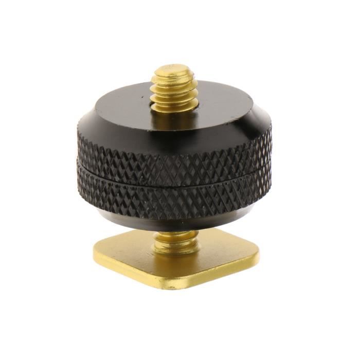 Caméra Hot Shoe Mount à 1/4 inch -20 Adaptateur Vis de Trépied, Flash Shoe Mount pour Appareil Photo DSLR Rig