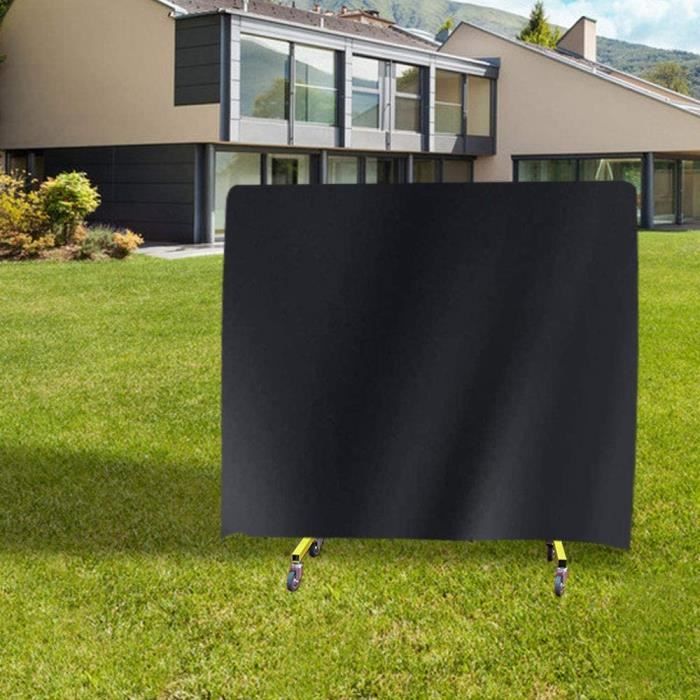 Housse de Table de Tennis de Table Imperméable Housse de Table de Ping Pong de Jardin Tissu Oxford 420D Noir (165 x 70 x 185 cm)