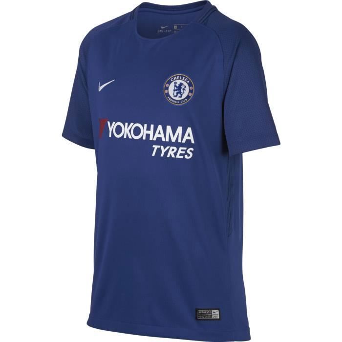 Nike Maillot De Football Chelsea Home Replica 2017-18 Bleu Maillot Club Enfant Football