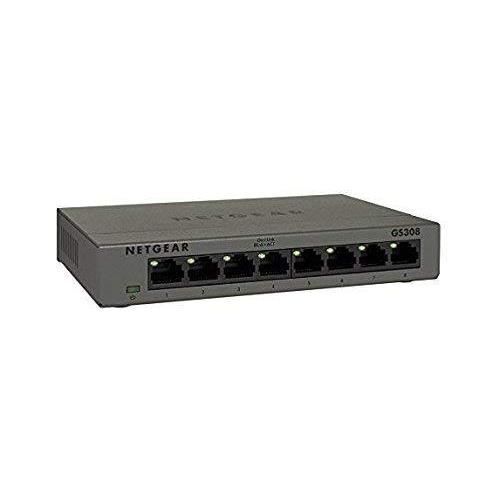 Netgear GS308-100PES Switch Ethernet Gigabit Métal 8 ports 10/100/1000 RJ45 pour