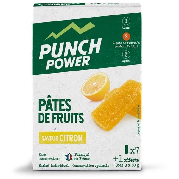 PUNCH POWER Pâtes de fruits Citron - Boite 8 unités