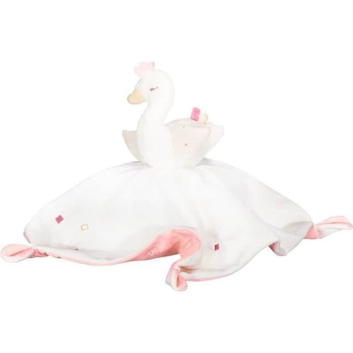 SAUTHON Doudou mouchoir plat Baby Swan