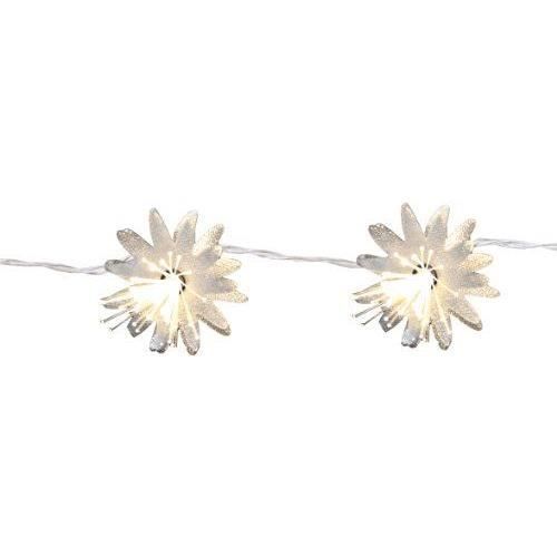 Star Guirlande lumineuse à 10 LED Fibre Flower10 LED blanches chaudes, minuterielongueur : 90 cm, fonctionne avec pileboîte à f...
