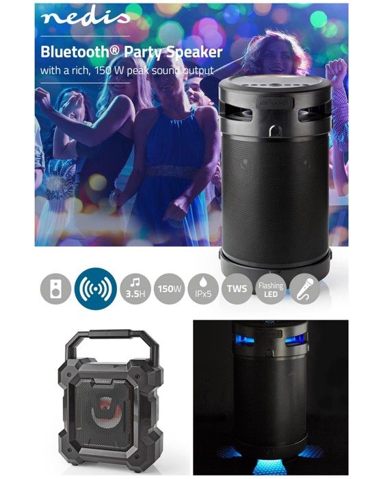 Enceinte SONO DJ PARTY 400W AVEC USB, Micro SD, BLUETOOTH, Radio FM, MICRO Portique Lumière