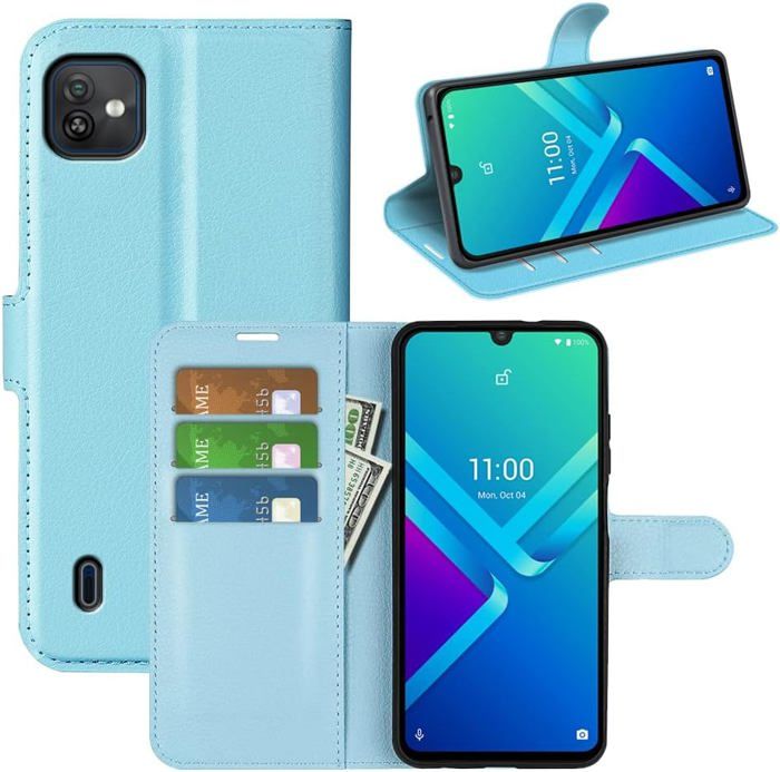 Housse Portefeuille Flip Pour Wiko Y60 - Cuir Artificiel Noir - Protection Complète - Neuf