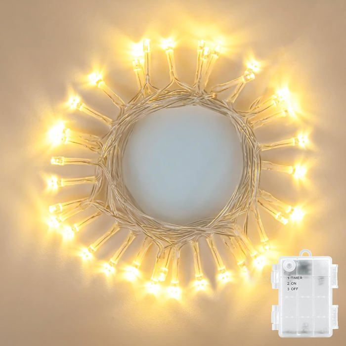 Guirlande Lumineuse LED Extérieure Verte 10m 100 LED - Lampe Camping Rechargeable USB 2en1