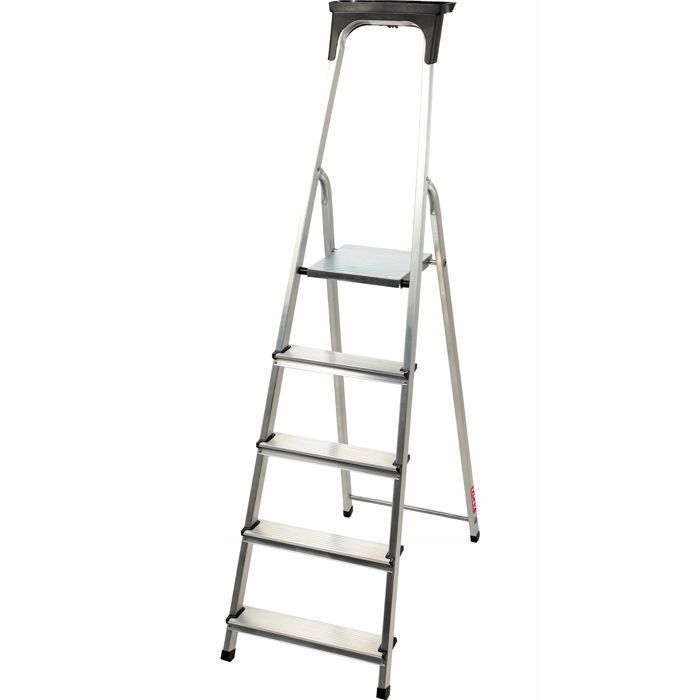 KADAX Échelle de ménage en aluminium 5 marches étagère pliable 125 kg