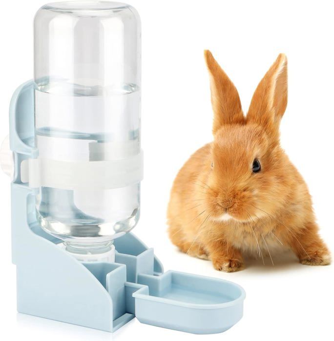 Comparer les prix de Bouteille d'eau pour lapin sans goutte-17oz, fontaine à eau suspendue, distributeur automatique, distributeur d'eau pour cage,bleu