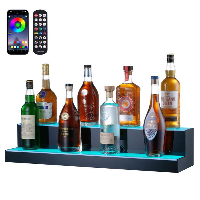 Enseigne Lumineuse Bacardi - Présentoir à Bouteilles - Vintage Pays-Bas