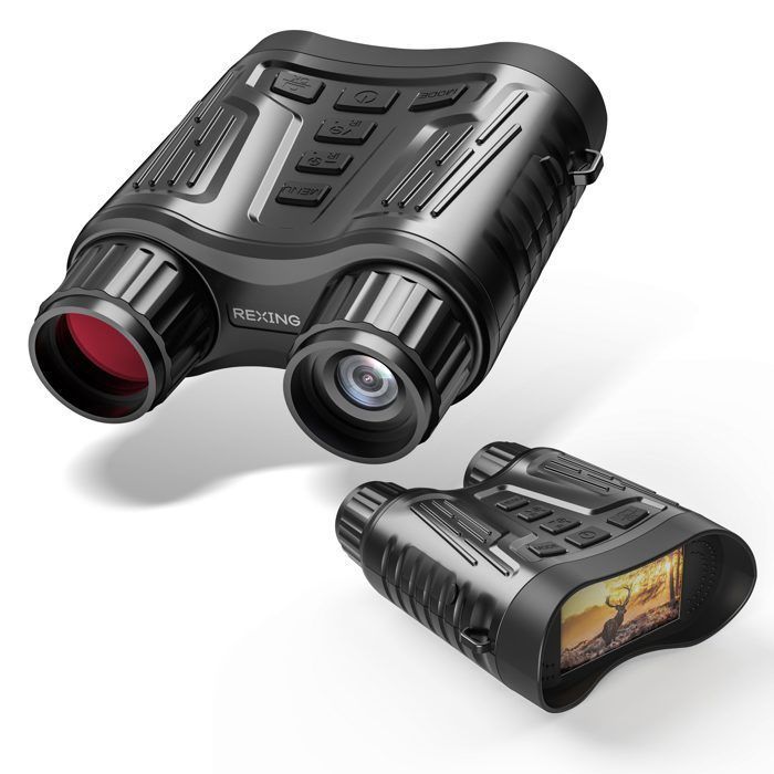 Jumelle Vision Nocturne,4K HD Portée de Lunette de 200m, 2000mAh Rechargeable, Zoom Numérique 5X