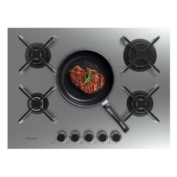 Cecotec Plaque de cuisson au gaz 5 foyers Bolero Squad G 5400S Inox