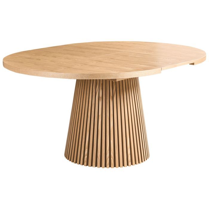 Table de salle à manger extensible MOORE Frêne clair 120 cm 120/160 cm