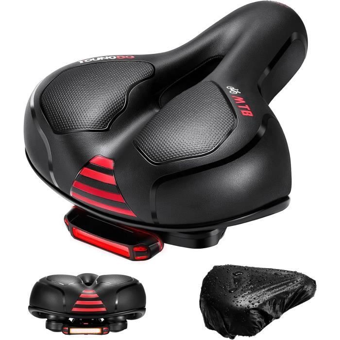 Selle de Vélo Ultra Confortable Selle Vélo avec Feu Arrière Selle Velo Confortable avec Boule dAmortisseur Multicolore SELLE