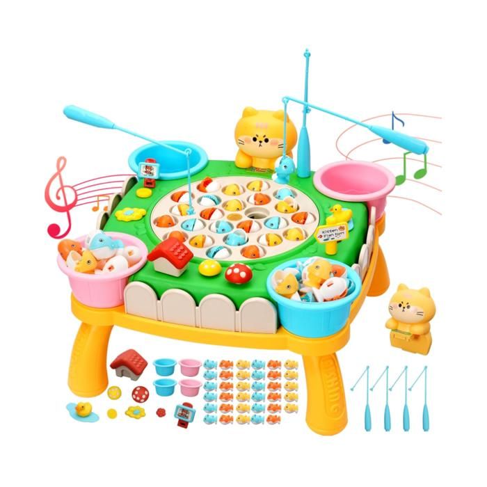 ZERONE Jeu de Pêche pour Enfants avec Canne à Pêche et Piscine à