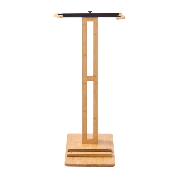 Étagère verticale autoportante - DUOKU - SSSVS-01 - Bois naturel - Réglable 370–665 mm - Base stable anti-rayures