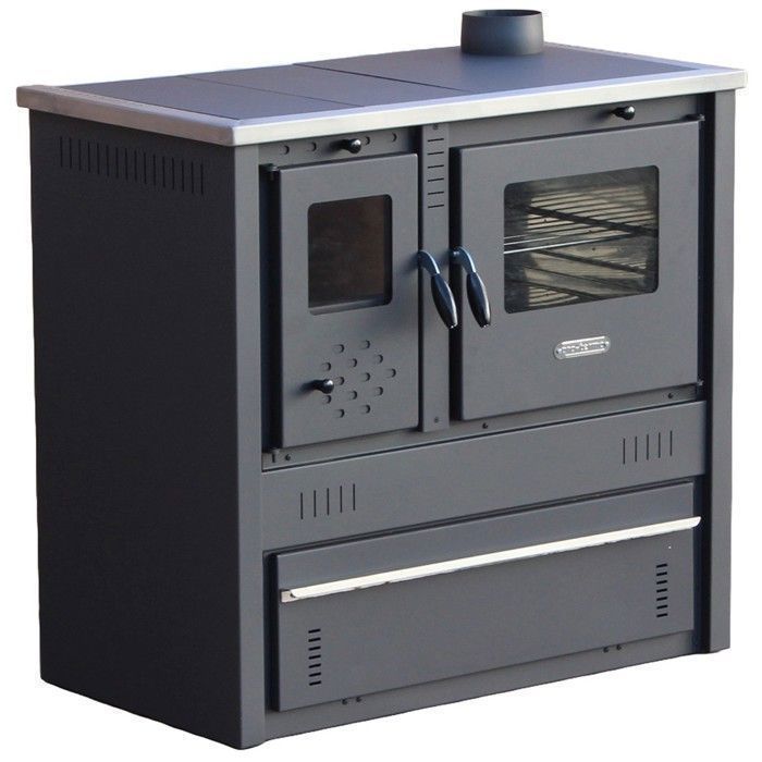 CELIMIKA ECO Cuisinière à bois A+ 10 kW Evacuation Droite Ø120 mm - Mon Mobilier Design