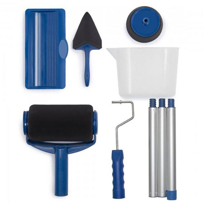 Rouleau à peinture sans couture Paint Roller Set Runner Pro pour la peinture de murs portes planchers plafonds(6 pièces)