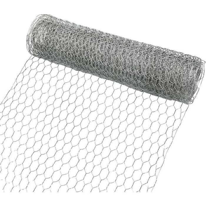 Grillage de Poule galvanisé Hexagonal 400 mm x 5 m pour projets dartisanat Jardinage décoration dintérieur