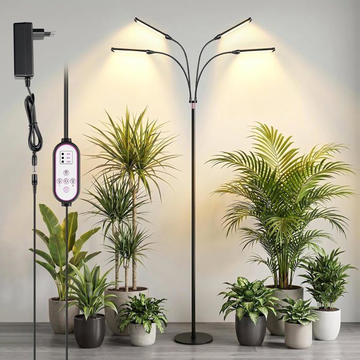 Lampe Horticole Led Lampe Plante Interieur Avec Minuterie 4/8/12H Spectre Complet Réglable Hauteur Réglable 63–180Cm Pour Ge[RD35]