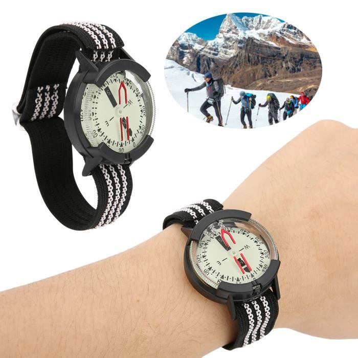 MAKEJ Mini Bracelet De Montre Portable Avec Bouton Boussole Pour Bracelet, Randonnée, Camping, Outils De Plein Air