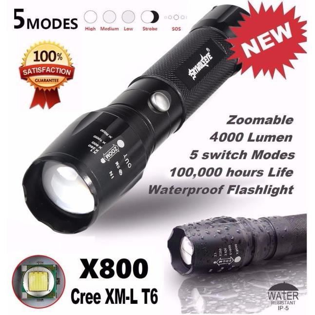 Militaire Lampe 5000LM G700 torche tactique LED X800 Zoom Super Bright