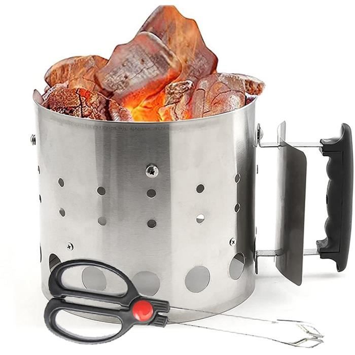 Pot à Charbon Pour Barbecue, Panier De Démarrage à Charbon | Allume-feu