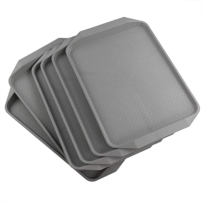 Lot De 6 Plateaux Rectangulaires En Plastique - 31x23 Cm, 6 Couleurs - Pour Service, Fête, Café, Réutilisables