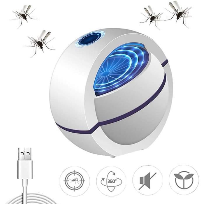 Lampe Anti-moustique électrique Rechargeable USB - 4W 3600V UV - Pour Intérieur/extérieur, Maison, Camping, Jardin