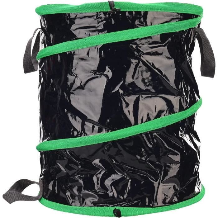 Sac à Déchets De Jardin Vert Pliable 90 Litres Avec Un Jeu De Râteaux à Feuilles