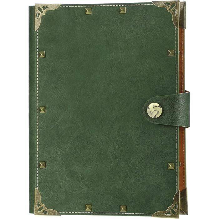 Couverture De Carnet En Cuir Gris Rechargeable A5 - Imperméable, Poche Stylo, Fait Main