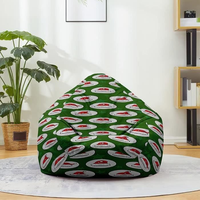 Pouf Enfant Étoiles Rempli Perles - Housse Imperméable - Dès 5 Ans - Rose