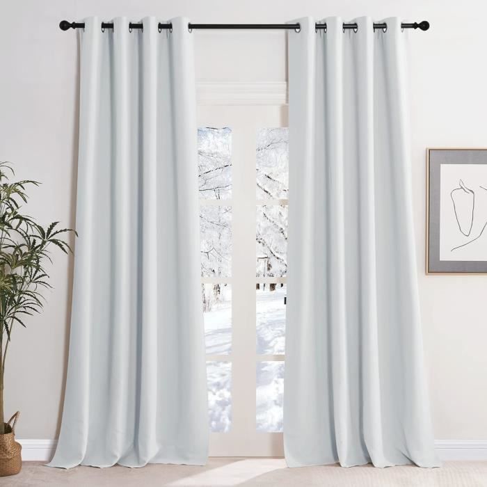 Rideau Occultant - Rideau Thermique Décoration De Fenêtre Double