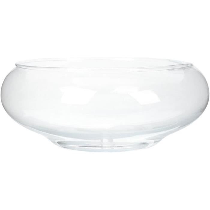 Vase En Verre Bol Sur Pied 24cm - Décoration Élégante & Présentation Gourmande