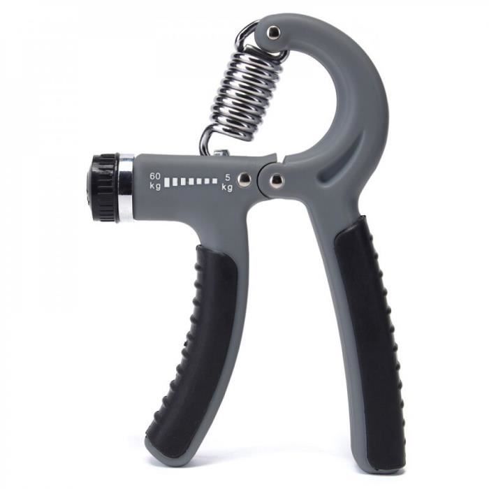 Grapelet – Poignée De Musculation Ajustable 5-60 Kg Avec Compteur Digital, Renforcement Avant-bras, Poignet Et Doigts (noir)