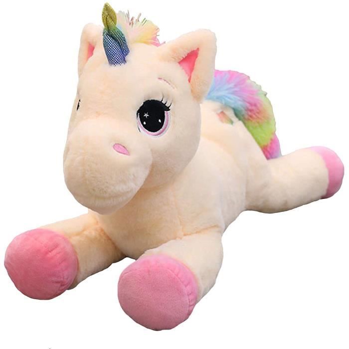Peluche Licorne Enfants Cadeaux Coussin Doudou Animal Fluffy pour Fille Rose 60cm Cdiscount Jeux Jouets
