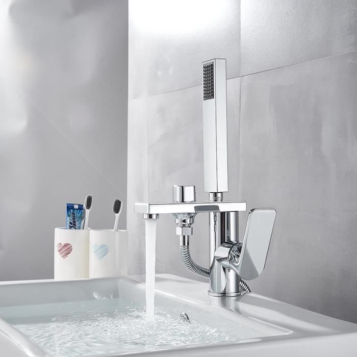 Robinet De Salle De Bain Chrome Robinet De Baignoire A 2 Fonctions Montage Mural Robinet De Douche Chaud Froid Achat Vente Robinetterie Sdb Robinet De Salle De Bain Ch Cdiscount