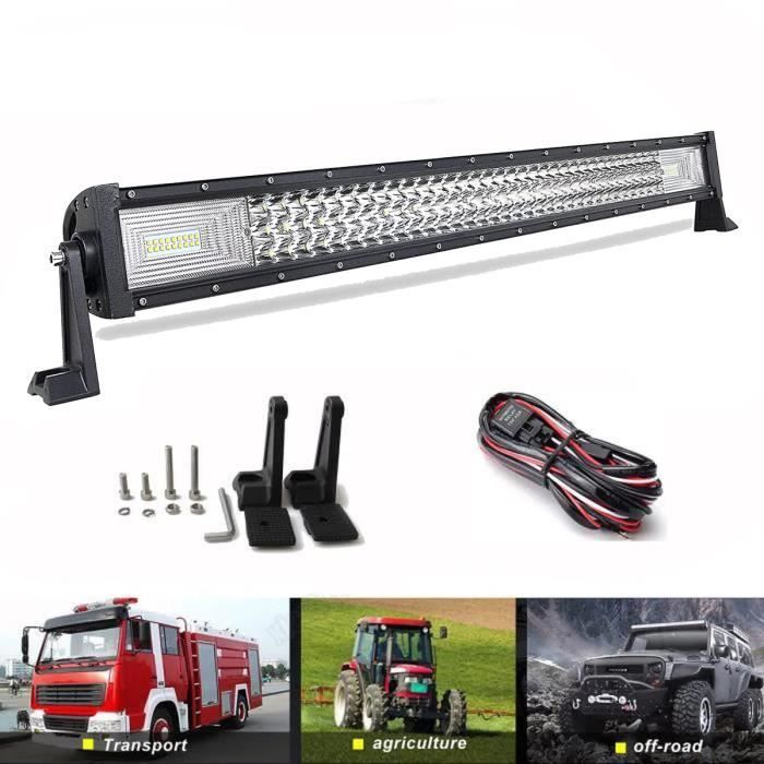 42 540W Barre De Led Triple rangée 7D Offroad + Faisceau de câbles Phare  Rampe De Travail Light Bar SUV Quad véhicules 4x4 - Cdiscount Auto