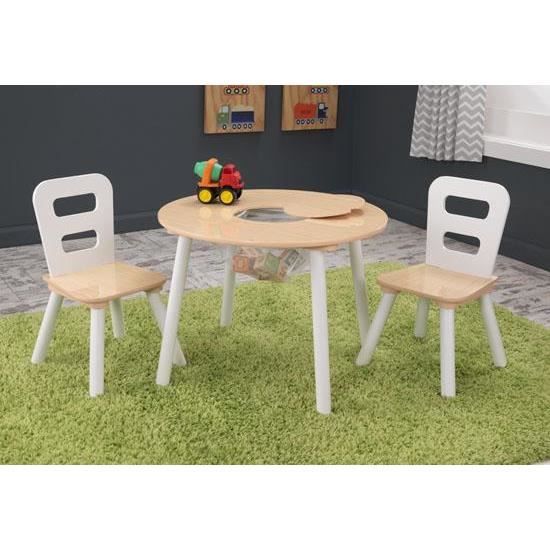 Table Ronde 2 Chaises En Bois Design Pour Enfant Achat Vente