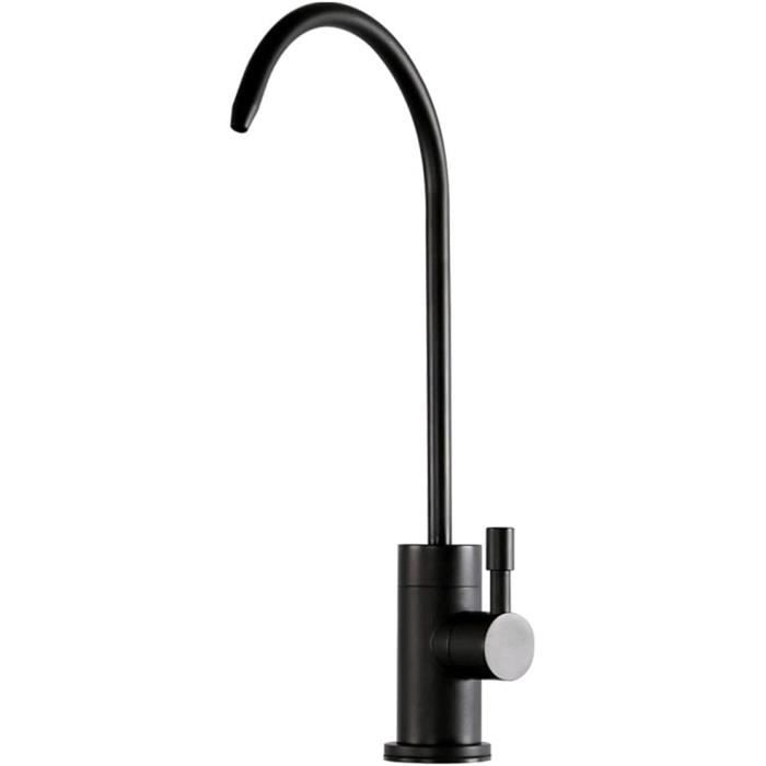 Robinet D'eau Potable Osmose Inverse 1/4" - Acier Inoxydable - Rotation 360° - Pour Systèmes Filtration