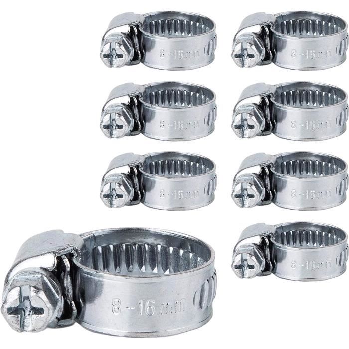 6 Pièces Collier De Serrage Métallique Réglable 118-140mm, Collier De Serrage Inox Pour Tuyau D'Évacuation, Ventilation De Séchoir, Tubes | Leroy Merlin